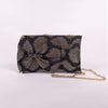 Khinkhwab Black Banarasi Handwoven Silk Bow Clutch