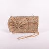 Gyasar Khinkhwab Brocade Beige Banarasi Handwoven Silk Bow Clutch