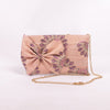 Iznik Rose Pink Banarasi Handwoven Silk Bow Clutch