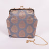 Paan Buta Grey Banarasi Handwoven Silk Clutch