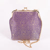 Peacock Brocade Ink Blue Banarasi Handwoven Silk Clutch
