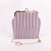 Piano Lilac Banarasi Handwoven Silk Clutch