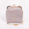 Big Moonga Kharbuja jaal Lavender Banarasi Handwoven Silk Clutch