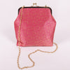 Chana patti Brocade Deep Pink Banarasi Handwoven Silk Clutch