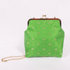 Shahteer Dollar Tanchoi Green Banarasi Handwoven Silk Clutch