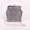 Gyasar Khinkab Brocade Navy Blue Banarasi Handwoven Silk Clutch