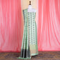 Shahteer Banarasi Handwoven Mint Cotton Suit Set 2 Piece