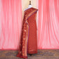 Jamdani Banarasi Handwoven Red Muslin Cotton Suit Set 2 Piece