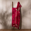 Ruksana Merlot Red Banarasi Handwoven Kora Silk Suit Set