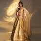 Mother Pearl Rangkat Banarasi Handwoven Lehenga Gold
