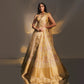 Mother Pearl Rangkat Banarasi Handwoven Lehenga Gold