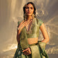 Basra Banarasi Handwoven Lehenga Abalone Green