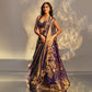 Basra Banarasi Handwoven Lehenga Quahog Purple