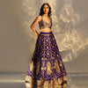 Basra Banarasi Handwoven Lehenga Quahog Purple