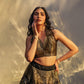 Black Pearl Rangkat Banarasi Handwoven Lehenga