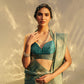 Moti Seepi Banarasi Handwoven Watercress Green Silk Saree