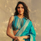 Perla Banarasi Handwoven Ferozi Silk Saree