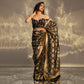 Kiran Suryaja Banarasi Handwoven Black Silk Saree