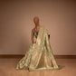 Paan Jungla Handwoven Banarasi Mint Silk Saree