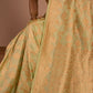 Anaar Jungla Handwoven Banarasi Mint Green Silk Saree