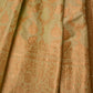 Anaar Jungla Handwoven Banarasi Mint Green Silk Saree
