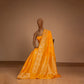 Vintage Buti Handwoven Banarasi Yellow Silk Saree