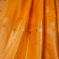 Vintage Buti Handwoven Banarasi Yellow Silk Saree