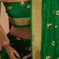 Mor Handwoven Banarasi Green Silk Saree