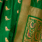 Mor Handwoven Banarasi Green Silk Saree