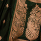 Paisley Zari Buti Handwoven Banarasi Emerald Silk Saree