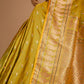 Paisley Buti Handwoven Banarasi Lime Green Silk Saree