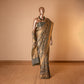 Jungla Handwoven Banarasi Grey Silk Saree