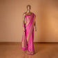 Paisley Buti Handwoven Banarasi Pink Silk Saree