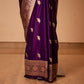 Pankh Buti Handwoven Banarasi Baingani Silk Saree