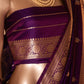 Pankh Buti Handwoven Banarasi Baingani Silk Saree