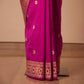 Phul Buti Handwoven Banarasi Magenta Silk Saree