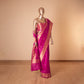 Phul Buti Handwoven Banarasi Magenta Silk Saree
