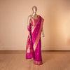 Phul Buti Handwoven Banarasi Magenta Silk Saree