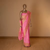 Vintage Buti Handwoven Banarasi Pink Silk Saree