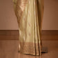 Pankh Buti Handwoven Banarasi Lime Green Saree