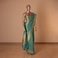 Phul Buti Handwoven Banarasi Aqua Blue Silk Saree