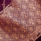 Aada Jaal Handwoven Banarasi Aubergine Silk Saree