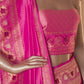 Vintage Buti Handwoven Banarasi Pink Silk Saree