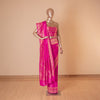 Vintage Buti Handwoven Banarasi Pink Silk Saree