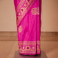 Vintage Buti Handwoven Banarasi Pink Silk Saree