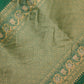 Vintage Buti Handwoven Banarasi Green Silk Saree
