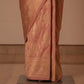 Paan Jungla Handwoven Banarasi Old Rose Pink Silk Saree