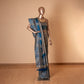 Shikhar Handwoven Banarasi Grey & Blue  Silk Saree