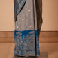 Shikhar Handwoven Banarasi Grey & Blue  Silk Saree
