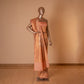 Nandi Brocade Handwoven Banarasi Peach Silk Saree